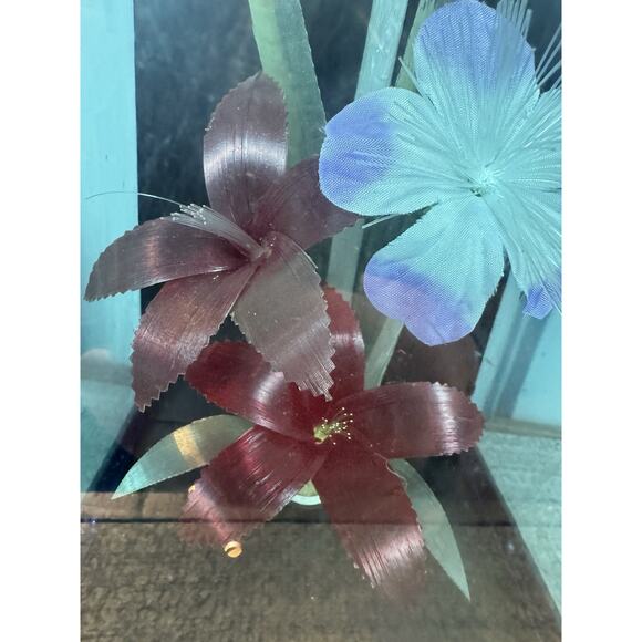 Vintage Fiber Optic Flower Display Case With Music Box- App 14” Tall- Read - Picture 4 of 14